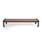 Frog Furnishings Brown 8' Heritage Backless Bench with Black Frame PB 8BROBFHERBAC - alternate 2